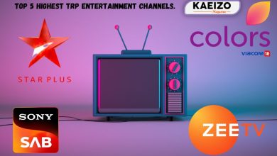 Top 5 highest TRP entertainment channels.