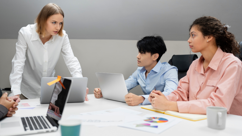 Professional woman navigating workplace challenges and gender bias