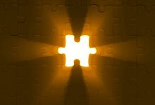 A puzzle piece fitting perfectly into a missing spot, symbolizing filling content gaps in blogs.