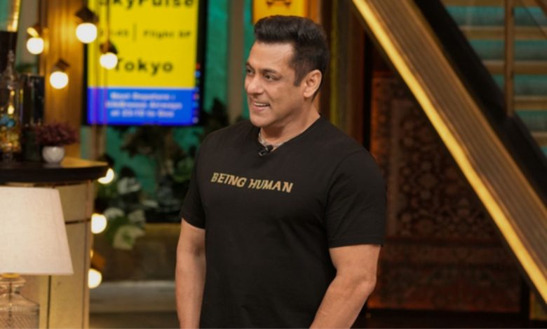 Salman Khan on the set of The Great Indian Kapil Show. | Image courtesy: Hindustan Times