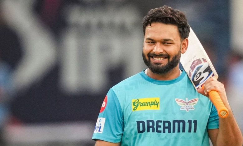 Rishabh Pant walking confidently onto the field