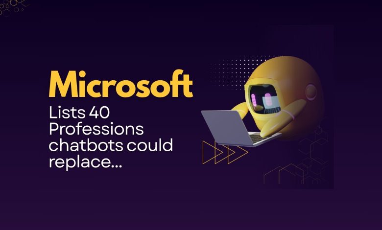 Jobs AI might replace list by Microsoft
