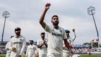 Mohammed Siraj delivering a fierce spell for India in 2025
