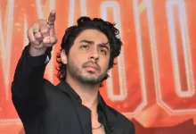 Aryan Khan and Shah Rukh Khan at Bads of Bollywood preview launch.