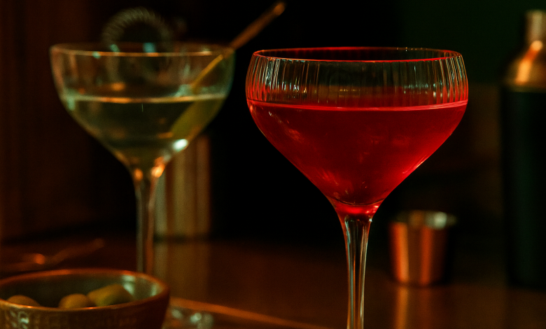 Interior of Delhi’s Lair speakeasy bar with moody lighting”
